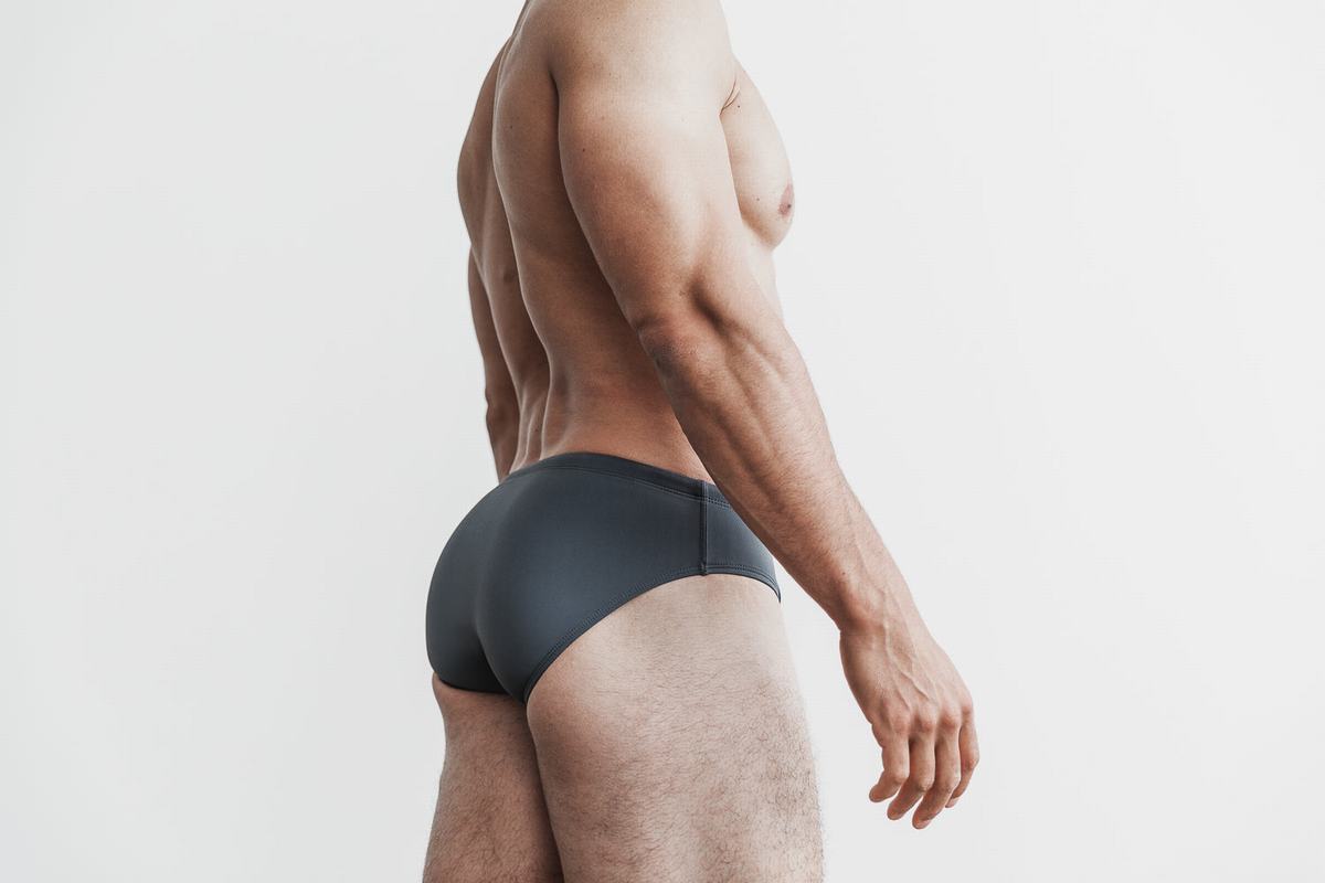 Nobull Swim Brief Men's Swim Dark Grey | Australia (QM3816)